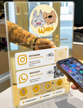 Stand NFC para negocios en acrílico personalizado